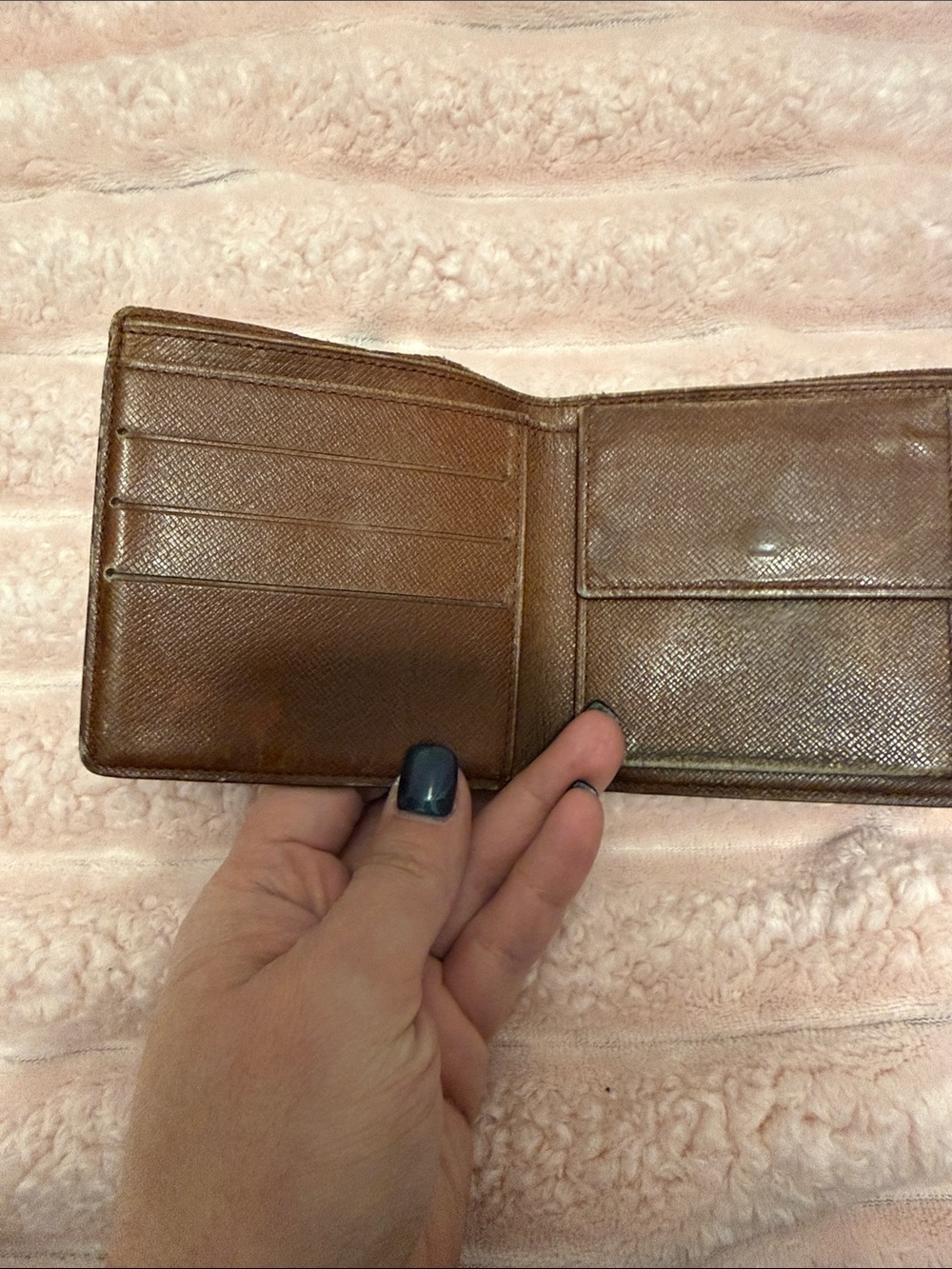Louis Vuitton Bifold Monogram Canvas Wallet in Dark Brown and Tan - Picture 5 of 9